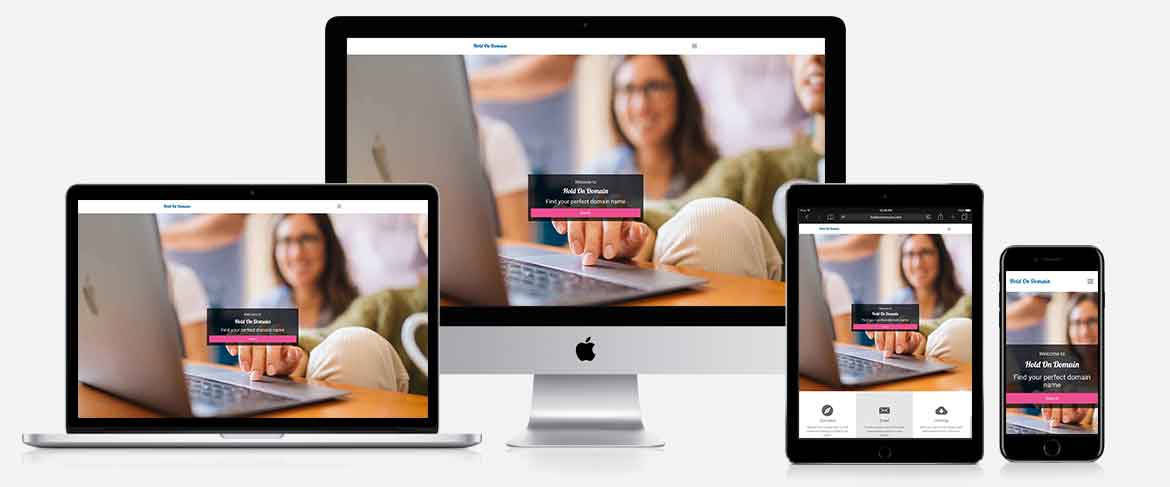 Hold On Domain website design by EzTen