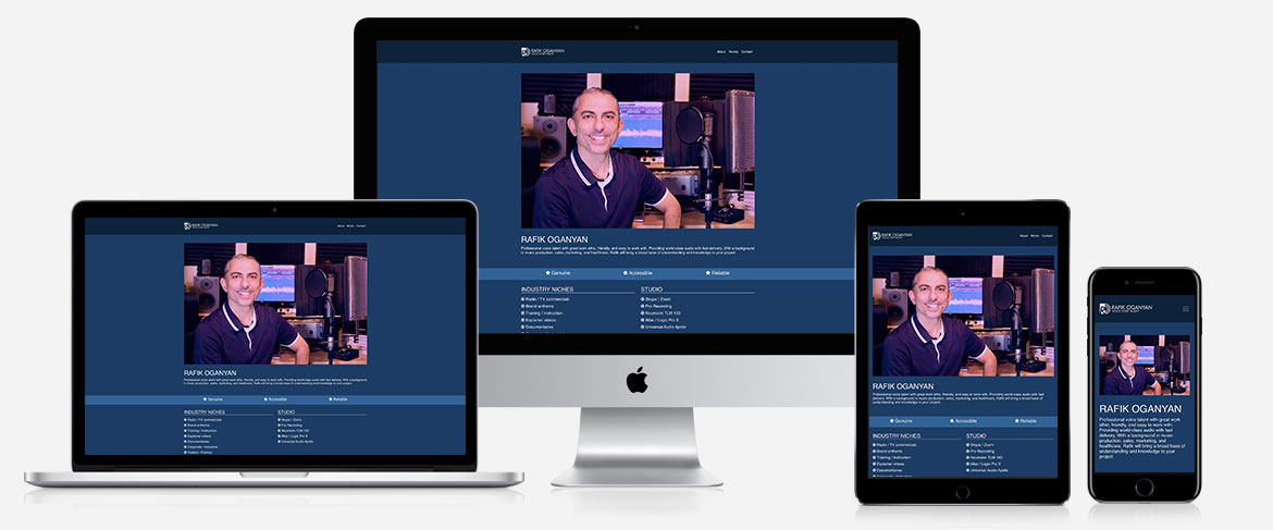 Rafik Oganyan website design by EzTen